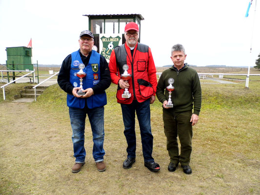 von links nach rechts: Frank Hoellge 2.Platz, Werner Fröhlich 1.Platz und Karsten Pietschker 3.Platz