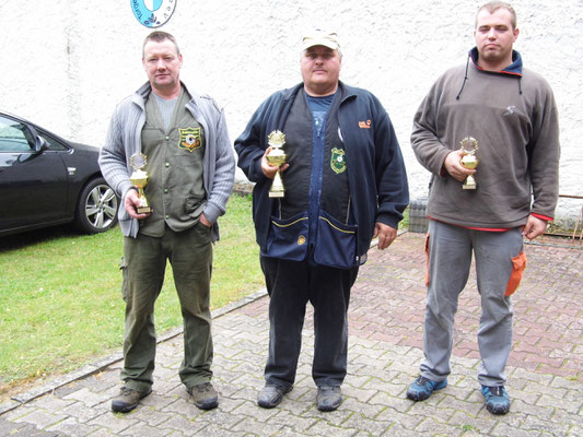 von links nach rechts: Andre Stuth 2.Platz, Andreas Pietz 1. Platz und Tobias Höppner 3.Platz