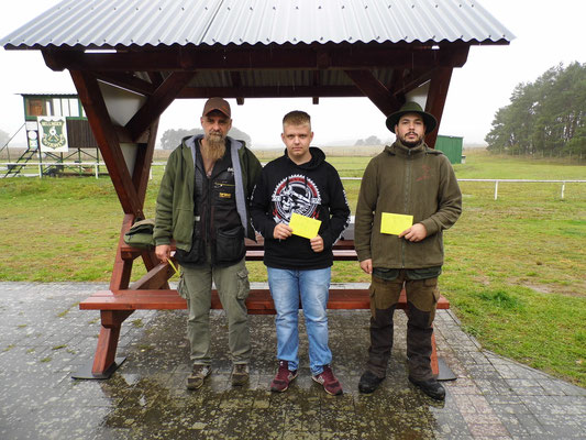 von links nach rechts: Kai Pankau 2.Platz, Tim Pankau 1.Platz und Christoph Dümmel 3.Platz