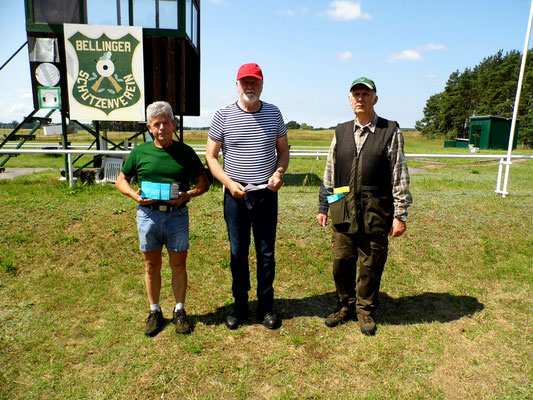 von links nach rechts: Karsten Pietschker 2. Platz, Werner Fröhlich 1. Platz und Gunther Greiff 3. Platz