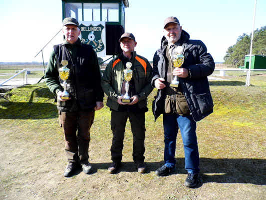 von links nach rechts: Gunther Greiff 2.Platz, Hans Jürgen Ulfig 1.Platz und Rainer Grossmann 3.Platz