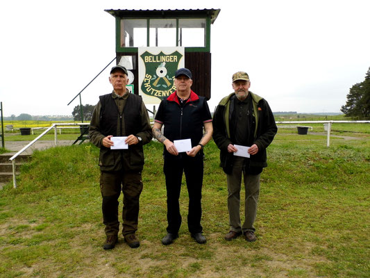 von links nach rechts: Gunther Greiff 2.Platz, Dirk Bartschies 1.Platz und Dr. Thorsten Wendt 3.Platz