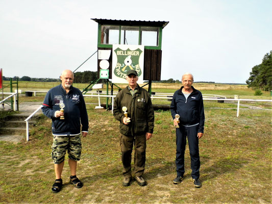 von links nach rechts: Roberto Greiff 2.Platz, Gunther Greiff 1.Platz und Klaus-Rüdiger Ganz 3.Platz