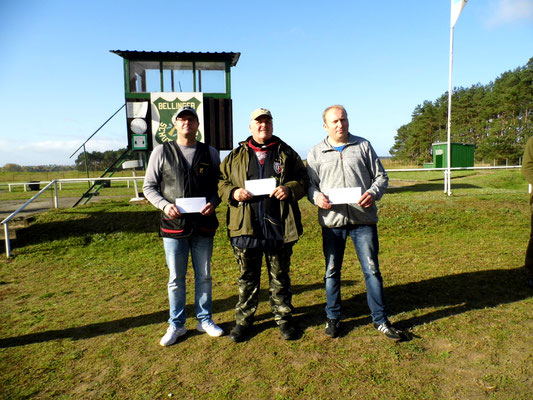 von links nach rechts: Tino Fröhlich 3.Platz, Andreas Pietz 1.Platz und Michael Lehmann 2.Platz