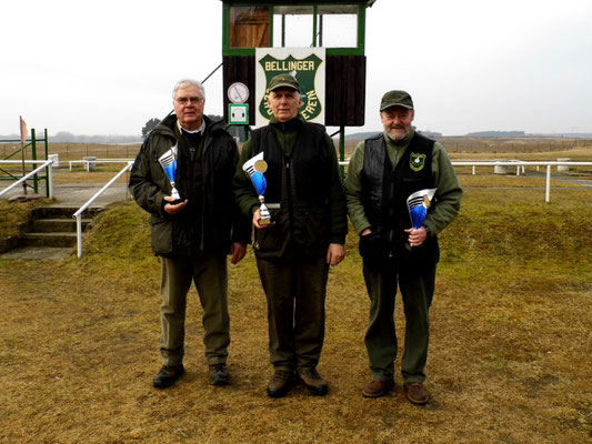 von links nach rechts: Josef Berges 2.Platz, Gunther Greiff 1.Platz und Dr. Thorsten Wendt 3.Platz