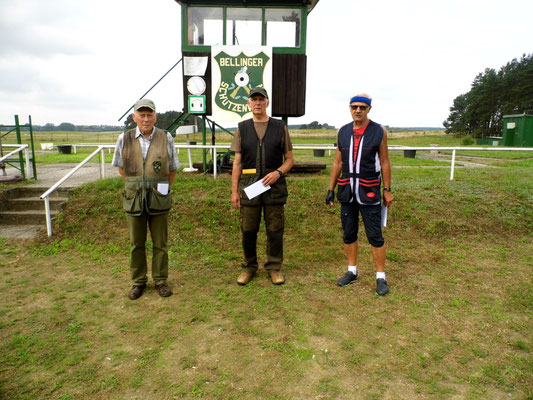 von links nach rechts: Jürgen Gottschlich 2. Platz, Gunther Greiff 1. Platz und Klaus-Rüdiger Ganz 3. Platz