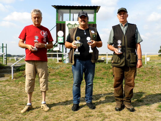 von links nach rechts: Rainer Klockow 2.Platz, Frank Hügelow 1.Platz und Gunther Greiff 3.Platz