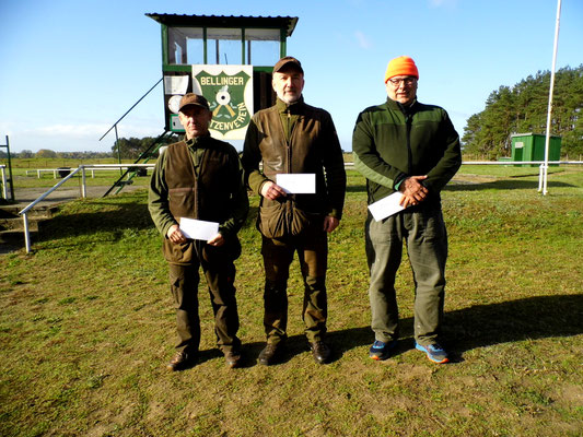 von links nach rechts: Hans Jürgen Ulfig 2.Platz, Roland Ueckermann 1.Platz und René Nitzsche 3.Platz