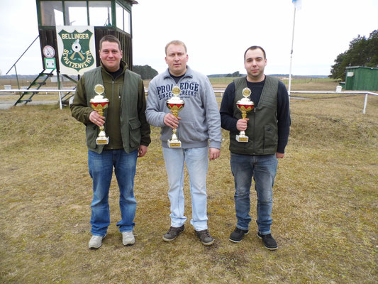 von links nach rechts: Pierre Podein 2.Platz, Michael Lehmann 1.Platz und Sandro Schaffranke 3.Platz