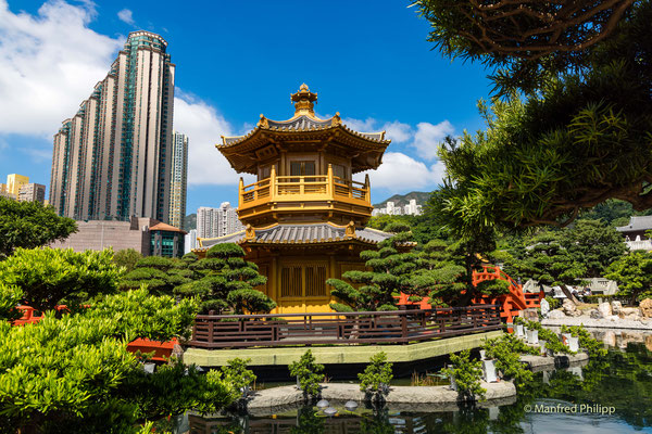 Gartenanlage in Hongkong