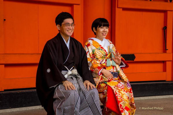 In einem Tempel in Kyoto, Japan
