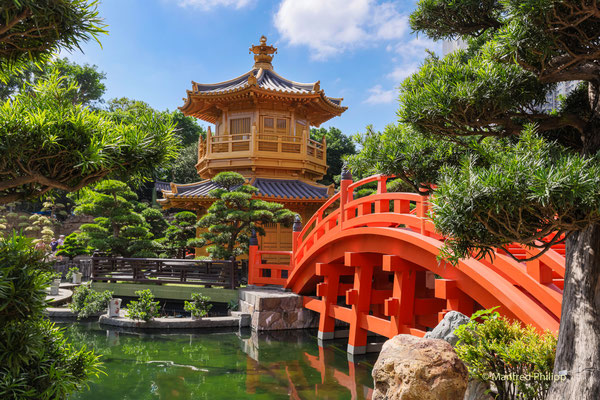 Gartenanlage in Hongkong