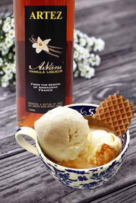 Arvani Affogato with Artez Arvani Vanilla Armagnac Liqueur