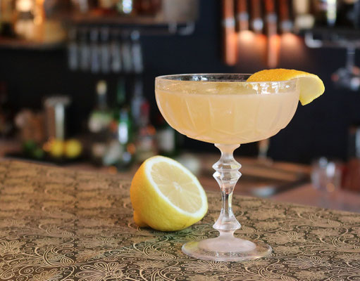 Armagnac Sidecar with Marie Duffau Bas Armagnac, Cointreau, fresh lemon juice