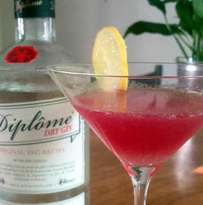 Pink Lady cocktail with Diplome Dry Gin