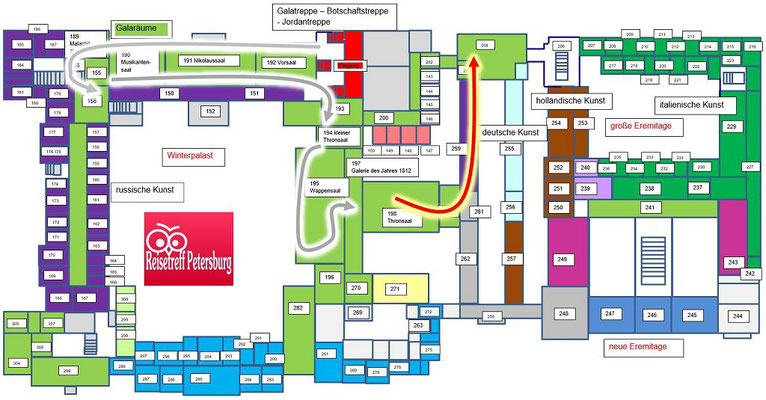 Schema Weg zur Pfauenuhr