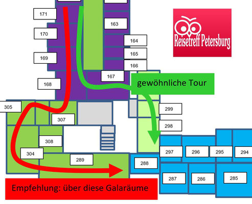 Schema Eremitage kleiner Umweg ab Raum 307