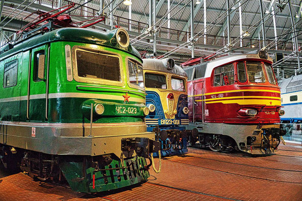 Elektrozüge im Eisenbahnmuseum