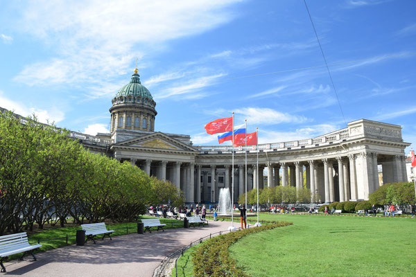 die Kasaner Kathedrale in Sankt Petersburg