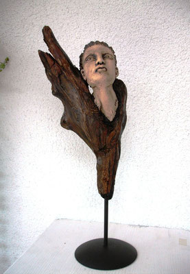 Engel, Keramik-Holz, verkauft