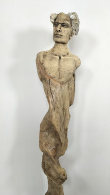 Tree-People, Keramik, Schwemmholz, Austerschalen, ca. 70 cm