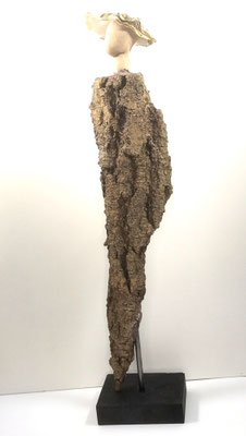 Baumrinde mit Keramik, ca. 30 cm