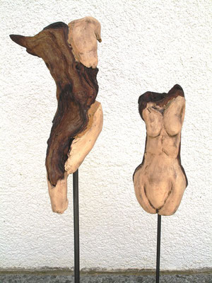 Torso, Keramik-Holz, verkauft