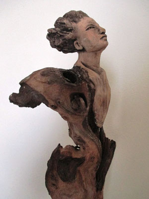 Figur Keramik-Holz, verkauft