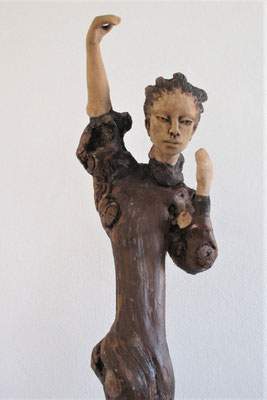 Tree-People, Keramik-Rebenholz, ca. 80 cm