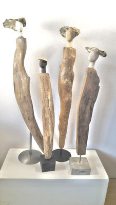 Schwemmholz mit Keramik, ca 20 cm