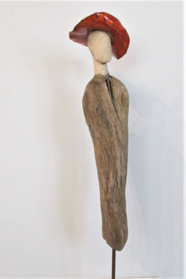 Schwemmholz mit Keramik, ca. 30 cm