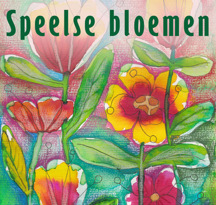  Speelse bloemen - € 42,50 p.p.  Op stevig aquarelpapier laat je vanuit vlekken die je met ecoline schildert, de kleurrijkste bloemen ontstaan. 