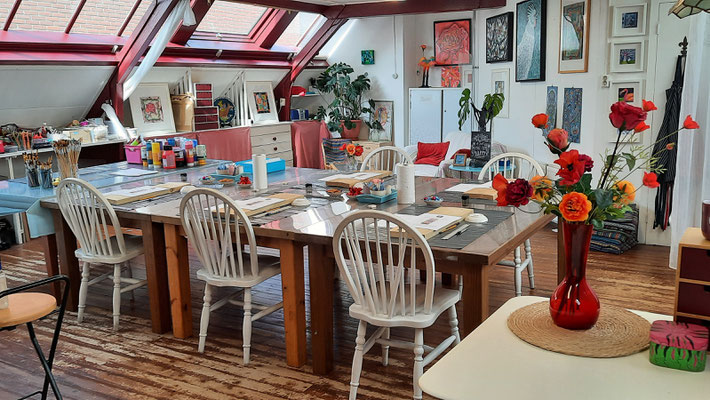 Privé tekenles één-op-één begeleiding tekenles atelier Hilversum Het Gooi Laren Blaricum professioneel