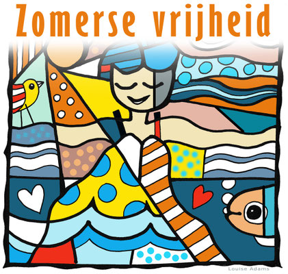 Zomerse vrijheid - € 57,50 p.p. Maak een zomers schilderij met acrylverf op doek in de stijl van Romero Britto.