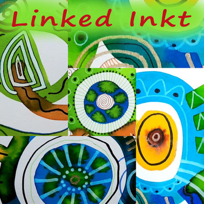 Linked-Inkt - € 42,50 p.p. Speelse vormen met ecoline bewerk je tot één geheel kunstwerk.
