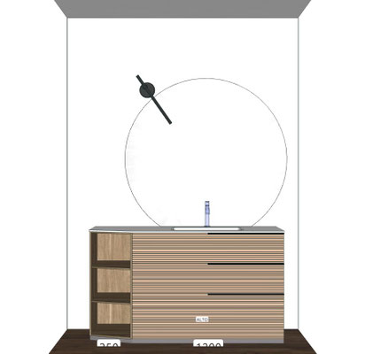 Mobile Reverso a terra Cm.145x51 con specchio Sunset