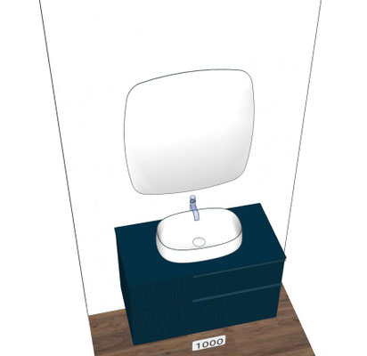 Mobile Vertigo Evo Cm.100x51 H.60 con specchio Soap