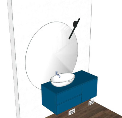 Mobile Sistema Gola Cm.120x51 H.48 con specchio Step