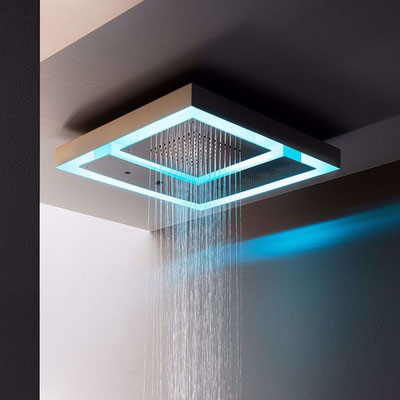 AQUAELITE Soffione a soffitto con cromoterapia