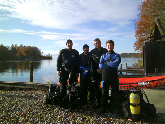 v. l. n. r.: Mario Bloier, Tobias Pflederer, Jürgen Reitz, Max Fiederling