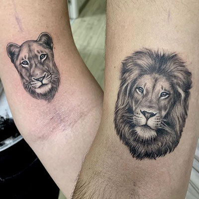 tatuaje leon leona