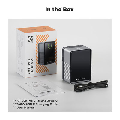 K&F Concept 99Wh V Mount Akku 6700mAh