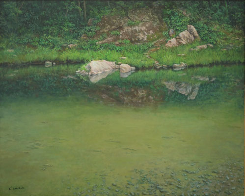 A1　委員　岡本 邦治　静寂　油彩　F100