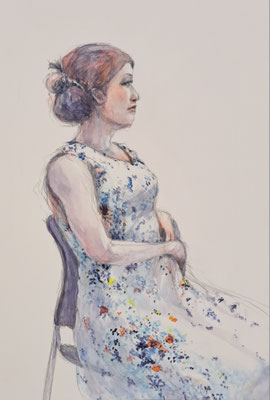 C66　向田 秀美　人物Ⅰ　水彩　A2