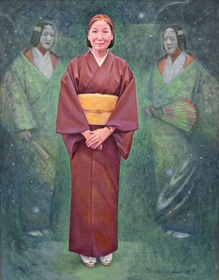 A5　委員　竹花 美智子　そら・装　油　F50