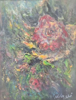 C3　安齊 治男　バラ　油彩　F15