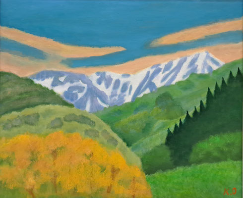 C15　岡田 喜三郎　谷川岳　油彩　F8