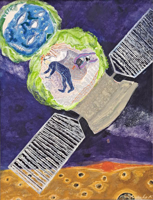 C28　小池 和穂　グローバーさん　宜しいかしら　日本画　F60