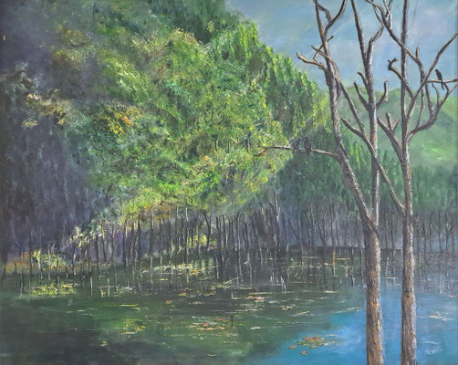 C7　一條 眞寛　ゆくえ　油彩　F100