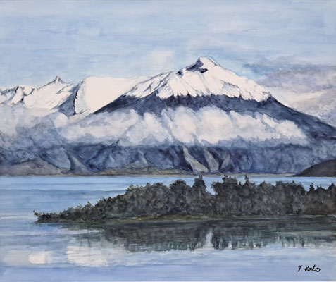 C23　加藤 俊和　ニュージーランド(3)　水彩　F8